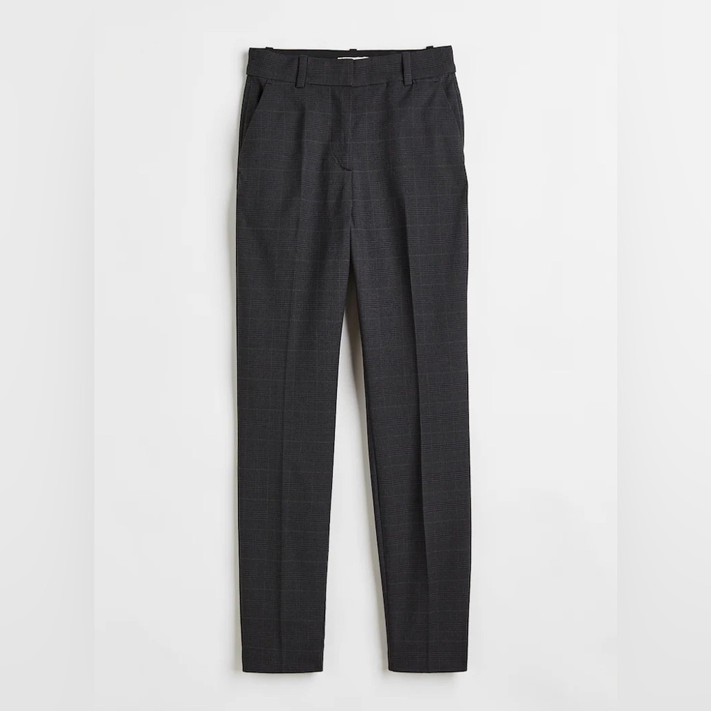 H&M Black Plaid Pantsuit Trousers